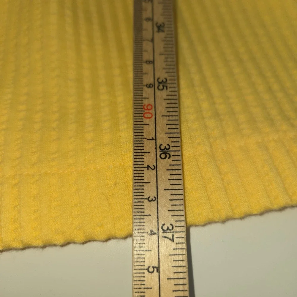 Stan Herman Yellow Textured Zip Front Lounger Robe Sun Zipper Pull Womens XL
